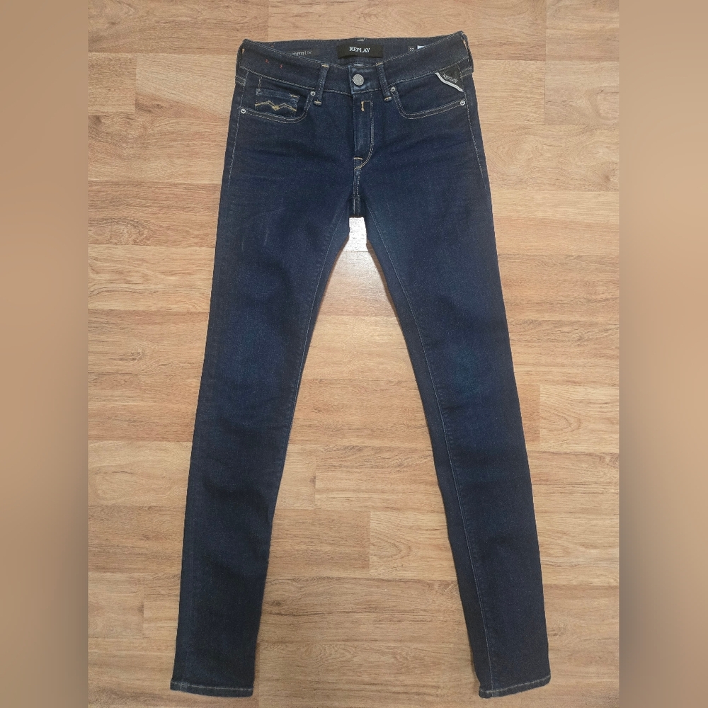 Replay Women Jeans Traceeman Dark Stretch Denim Blue Jeans Size 27X32